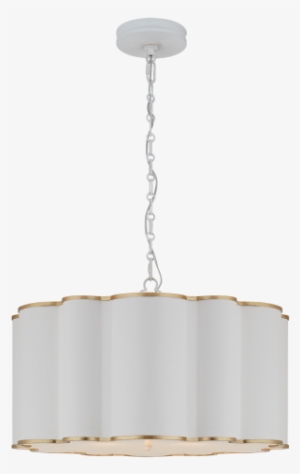 Markos Large Hanging Shade In White And Gild With Frosted - Circa Lighting