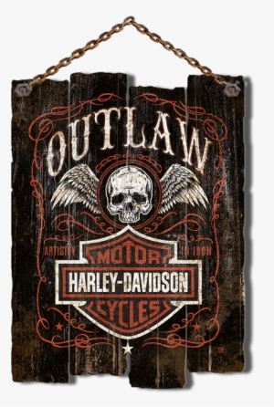 Harley-davidson® Hanging Chain Outlaw Sign - Harley Davidson