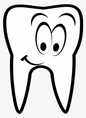 Smiling Tooth - Smiling Tooth Clip Art Black And White