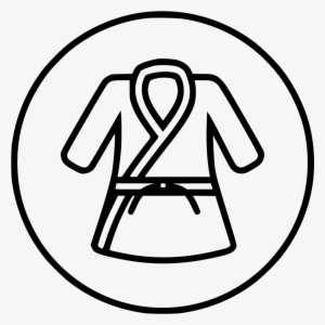Karate Combat Belt Sport Play Game Uniform Cloth - Line Art