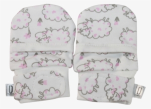 Newborn Anti Scratch Soft Stay On Mittens For Babies - Elephant