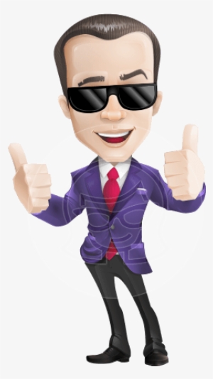 Business Vector Cartoon Character Man Graphic Design - Casino