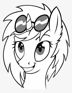 Alcesmire, Black And White, Dj Pon-3, Female, Grayscale, - Clip Art