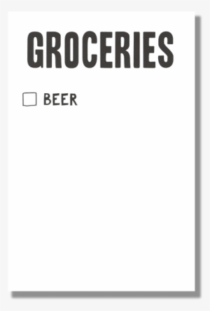 Beer Grocery Scratch Pad - Surrounded By Splendid Things