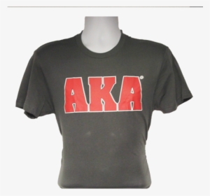 Men's Aka Classic Grey T-shirt W Red Logo - Active Shirt