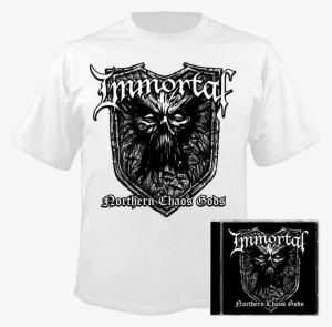 Northern Chaos Gods Cd Med T-shirt Bundle - Immortal Northern Chaos Gods Shirt