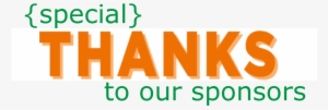 Thanks To Sponsors - Thank You Sponsors Png