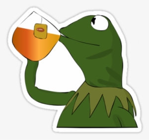 Kermit Drinking Tea Emoji Download - Transparent Kermit Sipping Tea