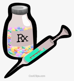 Pill Bottle With Hypodermic Needle Royalty Free Vector - Gif Antibiotics