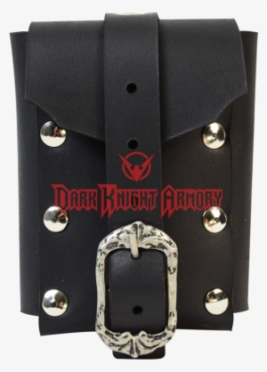 Medium Gothic Leather Belt Pouch - Dk Leather Gothic Leather Belt Pouch, Black, Large