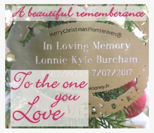 We Engrave Directly On The Back Of The Ornament