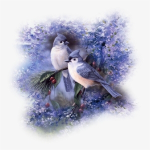 Bluejays-winter - Blue Birds Bag Handbag Purse Tote Shopper