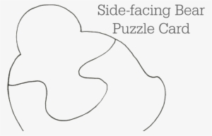 Side Facing Bear Puzzle Card Template Glenda's World - Puzzle Piece