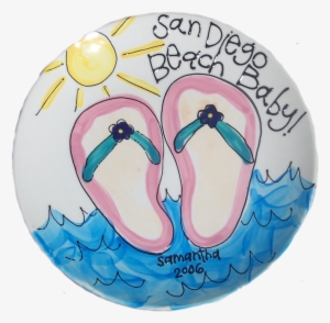 Hand Prints And Foot Prints On Pottery Handprints And - Flip-flops