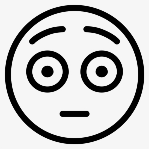 Png 50 Px - Embarrassed Emoji Black And White