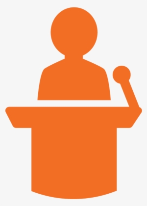 Icon Of A Speaker At A Podium - Podium