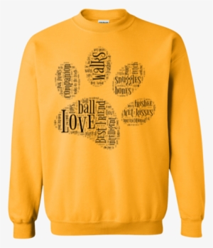 Black Paw Print Word Cloud Crewneck Pullover Sweatshirt - St Patricks Day T Shirt And Apparel 100% Drunk