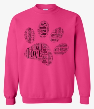 Black Paw Print Word Cloud Crewneck Pullover Sweatshirt - Dear God Let There Be Someone Behind Me To Read This