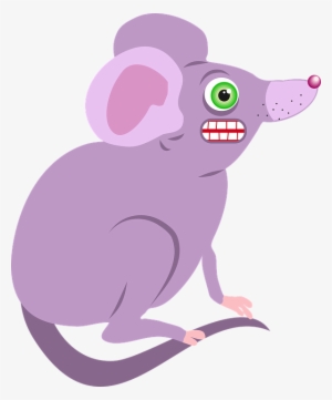 Mouse, Animal, Cartoon, Rodent, Mammal, Angry, Wild - Purple Mouse Animal