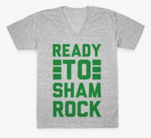 Ready To Shamrock V-neck Tee Shirt - Roses Are Red Violets Are Blue