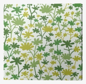 Vector Green Plants Seamless Pattern Background With - Fondo Plantas