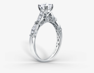 Stella 18k White Gold Engagement Ring - Gold Diamond Ring Png