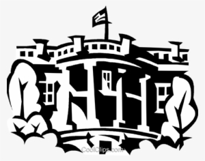 The White House Royalty Free Vector Clip Art Illustration - Illustration