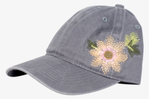 Embroidered Flower Hat Hats Lou Lou Boutiques - Lou Lou Boutiques