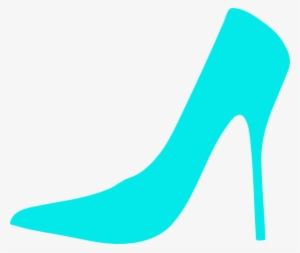 Stiletto Clip Art - Teal High Heel Shoes Clipart