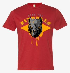 Fear The Pitbulls T-shirt Clip Art - Red Jaguars Shirt