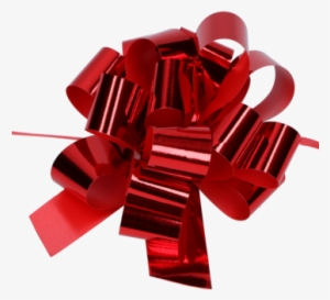 Gift Bow Met - Træksløjfe Metallisk Rød