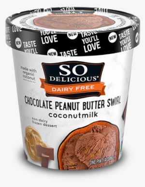 Chocolate Peanut Butter Swirl - So Delicious Cashew Milk Vanilla Ice Cream