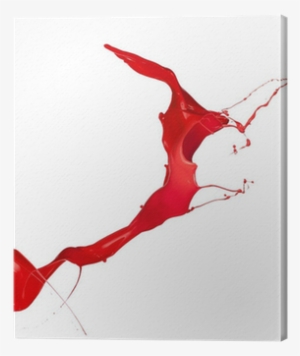 Isolated Shot Of Red Paint Splash On White Background - Paint