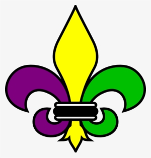 Fleur De Lis Png - Purple Green And Gold Fleur De Lis