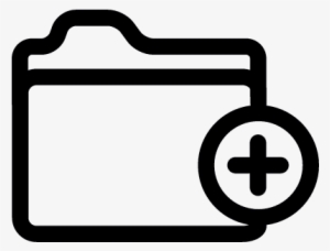 Folder With Plus Sign Vector - File Folder Plus Icon