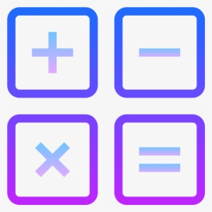This "math" Icon Consists Of A Perfect Square Divided - Tick Cross Cartoon Pic Clipart