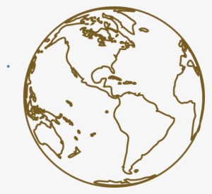 Free Download Earth Black And White Transparent Clipart - Brown Globe Clipart
