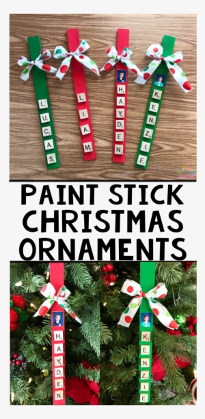 Paint Stick Chrismtas Ornament - Paint