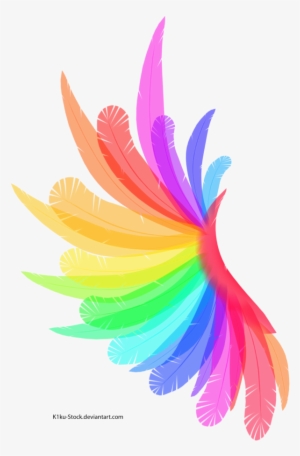 Image Result For Rainbow Colored Angel Wings - Blue Wings Transparent Background