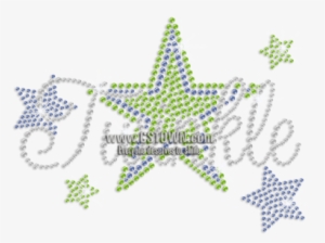 Iron-on Twinkle Stars Rhinestone Transfer - Cross-stitch