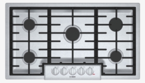 36" 5 Burner Gas Cooktop, Ngm8656uc, Stainless Steel - Bosch 800 Gas Cooktop 36