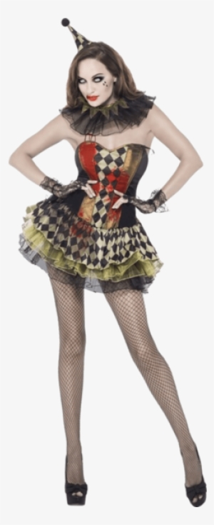 Scary Meets Sexy In This Adult Zombie Clown Costume - Clown Costumes For Couples
