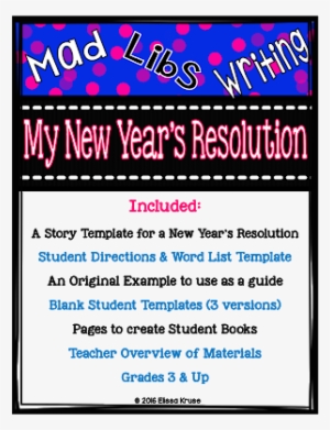 It's A Mad Libs-style Writing Activity For New Year's - New Year