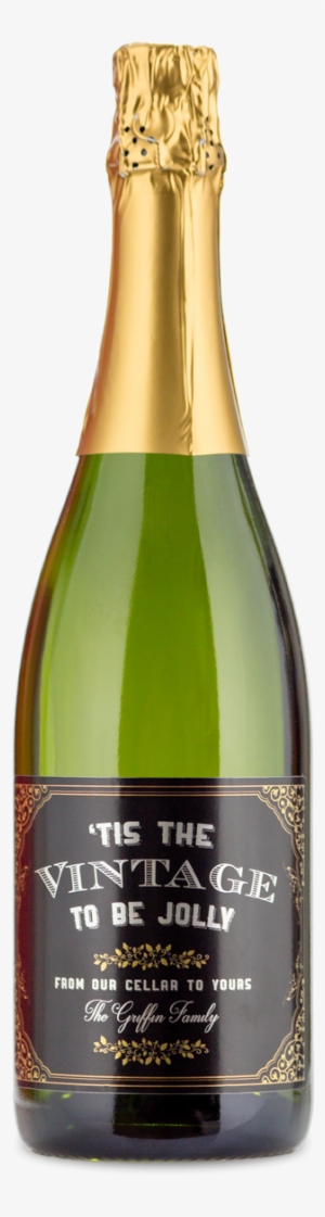 Champagne Business Milestone Gift - Glass Bottle