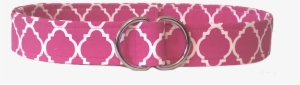 Fuchsia D Ring Trefoil Belt - Oliver B. Greene