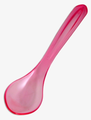 Yocup Plastic Transparent Wave Spoons, Pink - Plastic