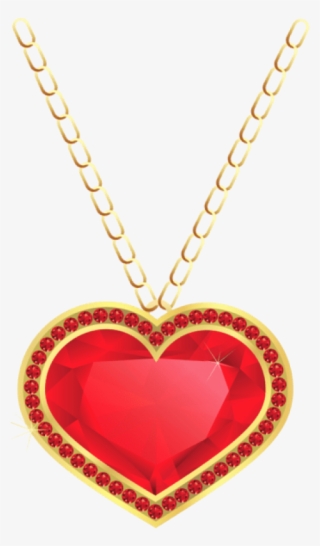 Svg Stock Heart Chain Clipart - Transparent Background Necklace Clipart