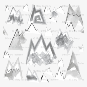 Watercolor Mountains - Triangle