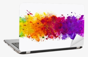 Abstract Artistic Watercolor Splash Background Laptop - Watercolour Splash Rainbow Png