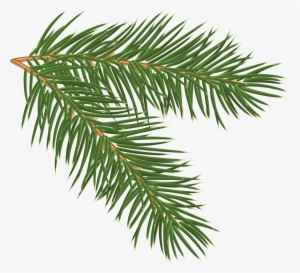 Pine Branch, Christmas Clipart, Silhouette, Scrapbook - Clip Art Pine Branch